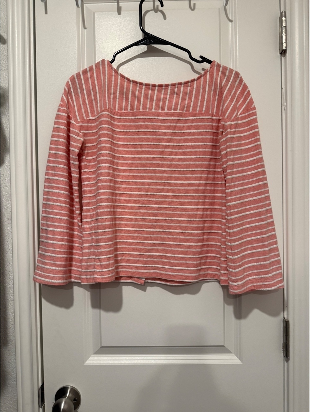 A New Day Striped Button-Back Long Sleeve Top, Size Small